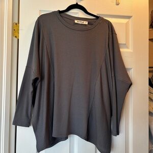 Three Bird Nest Charcoal Long Sleeve Top